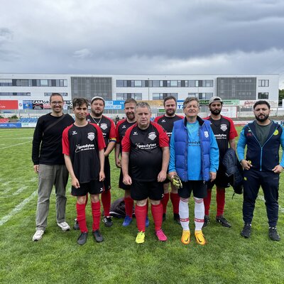 Abbildung: Starke Turnierleistung der Thera Kickers beim 10. SWP-Cup in Pforzheim.